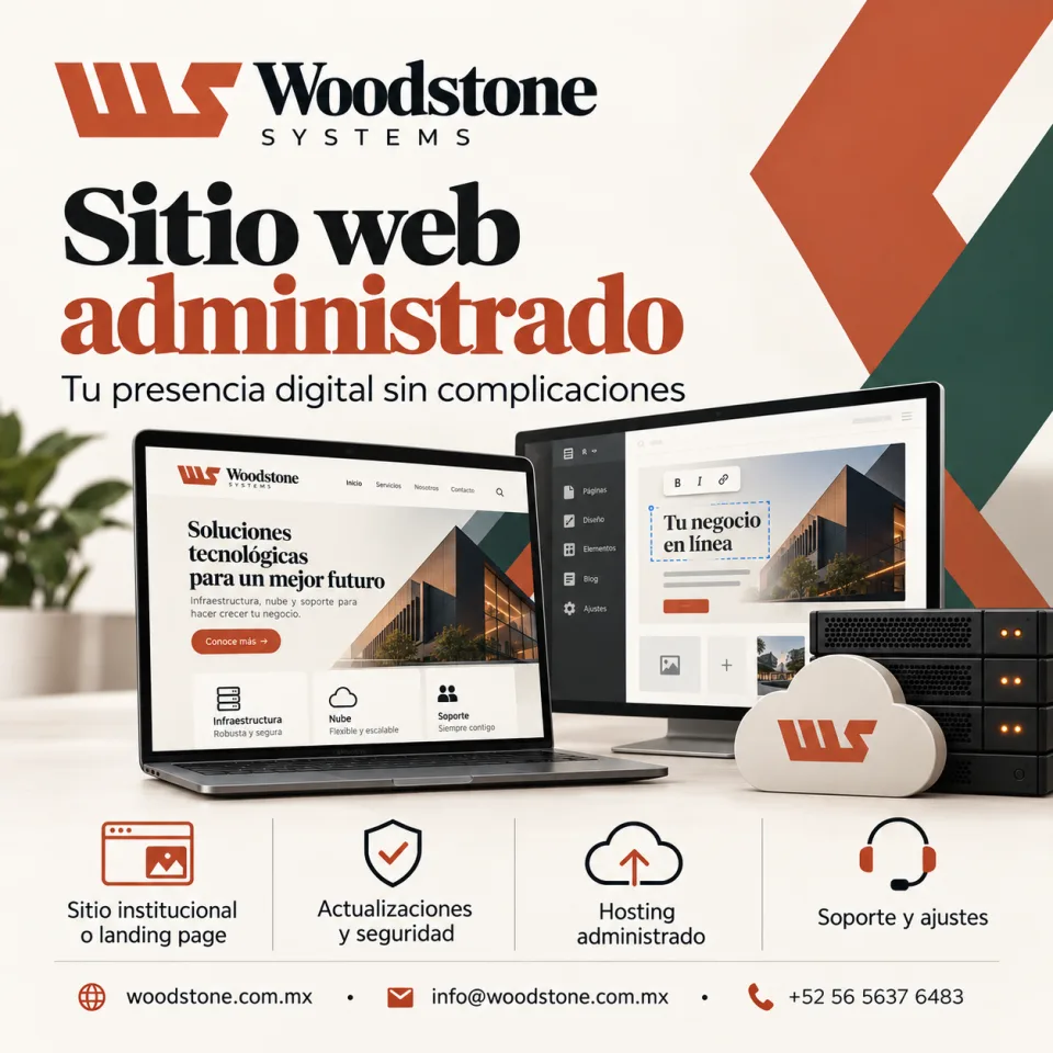 Sitio web administrado con hosting y mantenimiento técnico